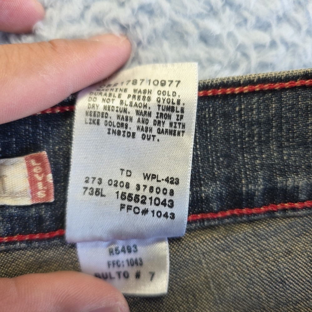 Y2K Levi's 550 Women's 34x33 Relaxed Boot Cut Jeans, Blue Stretch Dark Wash 14L - Picture 5 of 14